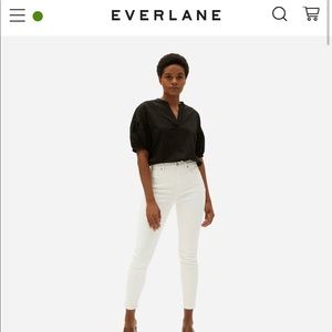 Everlane NWOT The Authentic Stretch High-Rise Skinny in Bone Size 29 Regular